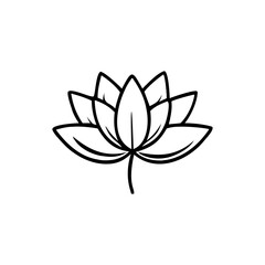 Lotus, White Lotus, flowers icon, vector