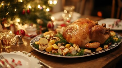 Succulent roast on a festive platter