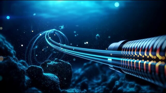 Fiber optic internet cable broken by underwater earthquake.