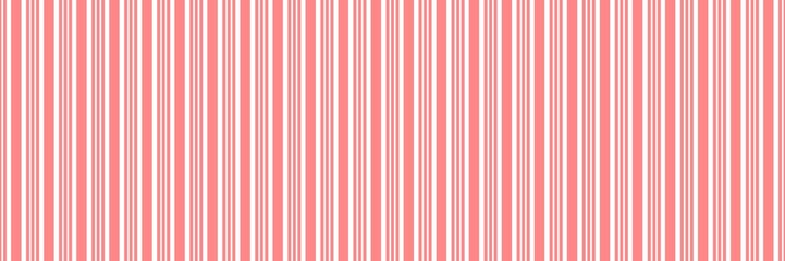 Bright coral pink and white vertical stripes seamless pattern. A fun, vibrant, and sweet candy cane style background perfect for Christmas holidays, digital media, fashion, or feminine designs.