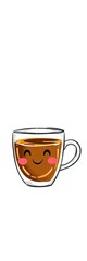 A charming, hand-drawn coffee cup with a cheerful expression, steam swirling like little clouds,  food art,  creative