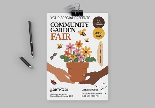 Community Event Garden Fair Flyer Design