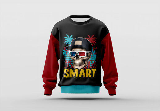 Cool Skull Character Graphic for TShirt Print
