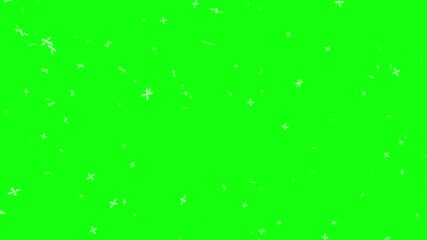 Snow flakes Christmas overlay, snowing snowflakes on green background, for overlay. Isolated falling snow snowflakes new year winter on chroma key green screen alpha channel background - Powered by Adobe