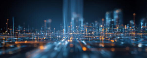 Obraz premium Digital transformation conceptual for next generation technology era 