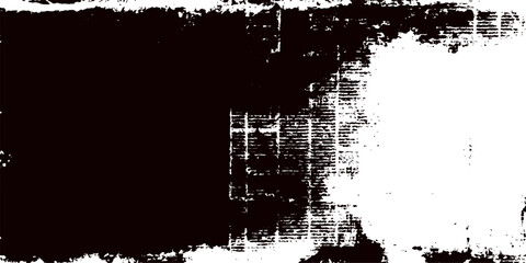 Abstract black grunge texture background with a dirty splat, paint splash, rough vector border, and vintage paper elements for art and design