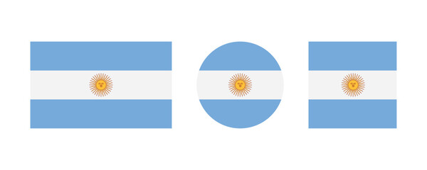 Argentina Flag Vector Set  National Symbols and Modern Icon Designs.