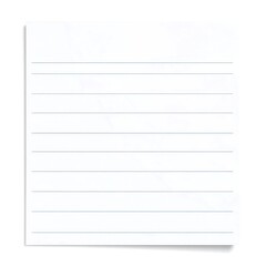 Blank Lined Paper Sheet for Writing or Notes.