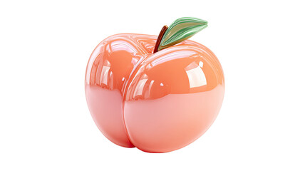 Fresh red apple fruit on a white isolated background for healthy organic diet food