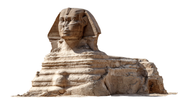 Magnificent Sphinx statue evokes ancient Egypt's grandeur and historical mystery for travel, culture, history