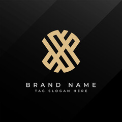 Abstract Monogram Logo Design Professional Branding