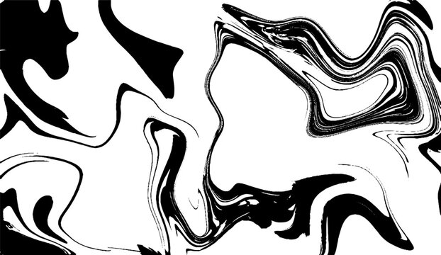 Beautiful abstract painting techniques drawing, painting Ebru on water with acrylic paints twists the waves.