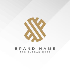 Abstract Monogram Logo Design Professional Branding