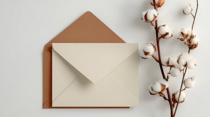 Thanksgiving greeting card mockup isolated on white