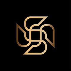 Geometric Floral Monoline Logo Design Inspiration