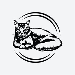 vector illustration of a cat