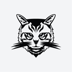 vector illustration of cat head