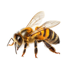 Bee Isolated on Transparent Background. PNG