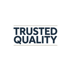 Obraz premium Trusted quality text design with lines representing excellence
