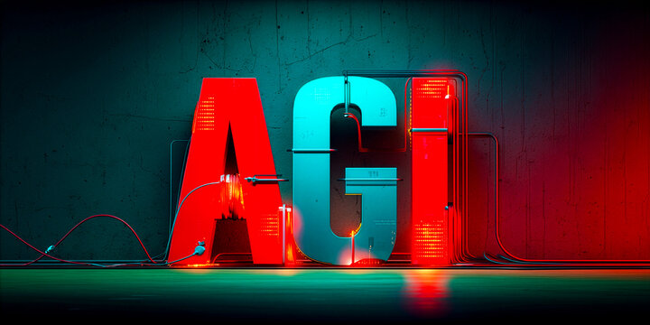 AGI: Futuristic Artificial General Intelligence Concept