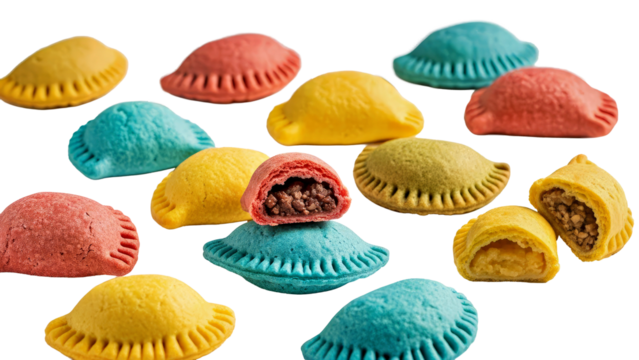 Colorful Chinese Bao Stuffed Pastries: Vibrant Assorted Sweet Treats