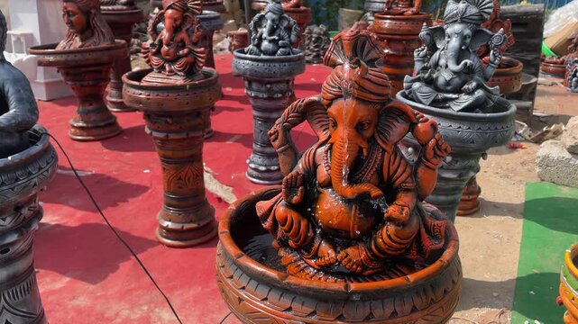 Decorative Ganesh Statues for Home Temple and Outdoor Garden Display