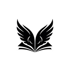 Book with Wings Symbolizing Knowledge and Freedom.