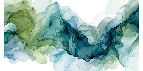 Ethereal blend of golden yellow and pastel orange concept. Abstract flowing waves in serene colors creating a calming effect.