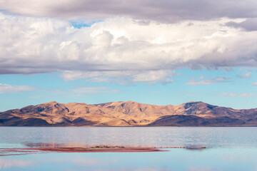 Great Salt Lake, water reflection, pink Salt Lake