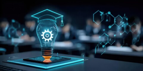 Obraz premium Learning flourishes in the education system when instructors introduce innovation and reform strategies, ensuring graduation is both rewarding and memorable