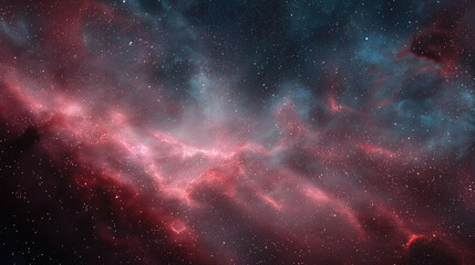 Deep Space Purple Pink Blue Nebula Blending Background, for Sci-Fi Design, Astronomy Education, Digital Art