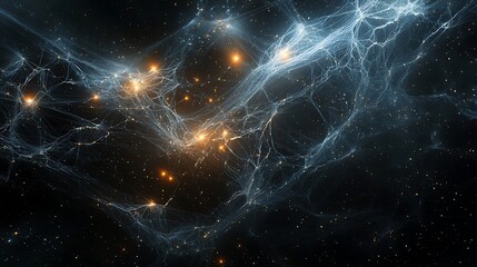 Nebula strands forming vast cosmic webs high resolution picture