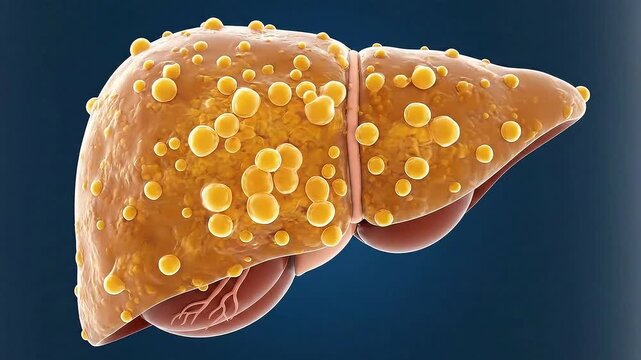 Human Liver Anatomy And Fatty Liver Disease Visualization For Medical Education And Health Awareness