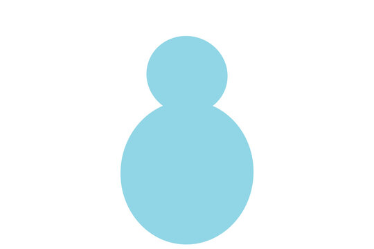 Blue avatar sign semi flat color vector icon. Customer profile. Anonymous guest. Full sized item on white. Network simple cartoon style illustration for web graphic design and animation