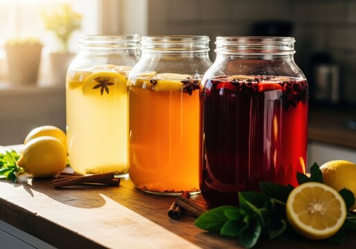 Homemade infused water recipes detox drinks with lemon and cinnamon spice