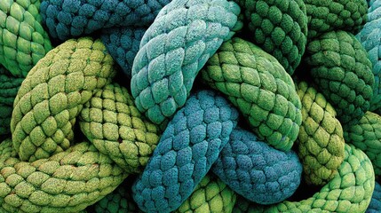 Abstract Intertwined Pixelated Shapes In Vibrant Colors