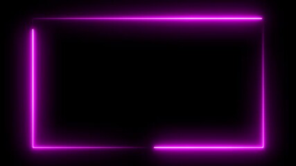 Neon pink rounded corner webcam overlay featuring smooth highlight lines and bright glow on transparent background perfect for gaming layout festival theme and digital event visuals