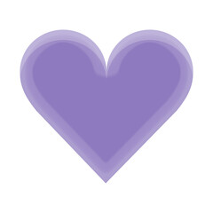 Purple heart shape