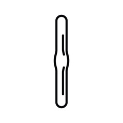 Medical Tongue Depressor Outline Icon