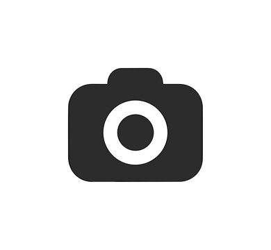 Simple Rounded Camera Outline Icon Glyph Style for Photography Design