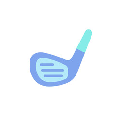 Flat Simple Golf Club Icon Illustration on White Background