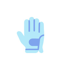 Minimalist Flat Style Golf Glove Equipment Illustration on Isolated Background