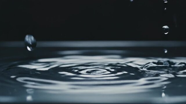 Water Droplet Impact: Capturing the transient beauty of water, a single droplet interacts with the surface, creating ripples that echo the silent symphony of nature.