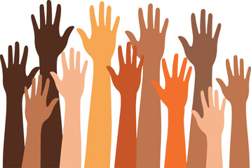 Diverse hands reaching up, symbolizing unity and community support, perfect for advocacy campaigns and social justice initiatives that inspire hope