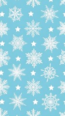 Winter Wonderland - A Festive Snowflake and Star Pattern.