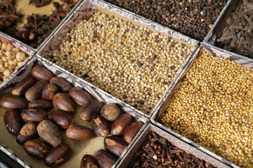 a collection of traditional spices from Indonesia