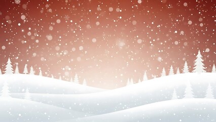 Winter Wonderland - Snowy Landscape with Trees and Falling Snow.