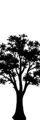 Fototapeta premium Minimalist black tree shapes on a stark white background, abstract and clean, clean, shape