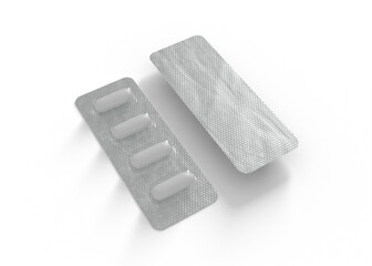 Minimal Pill Blister Pack Mockup for Medical Packaging