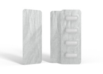 Pill Blister Pack Mockup for Medical Packaging